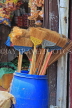 SRI LANKA, Pussellawa, town centre, brooms for sale, brush made from coconut husk, SLK4187JPL