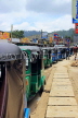 SRI LANKA, Pussellawa, town centre, three wheeler taxis lined up along street, SLK4198JPL
