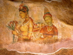 SRI LANKA, Sigiriya Rock Fortress, Sigiriya Cloud Maidens frescoe (5th century AD), SLK163JPL