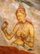 SRI LANKA, Sigiriya Rock Fortress, Sigiriya Maiden fresco (5th century AD), SLK1628JPL