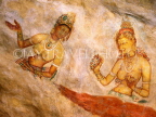 SRI LANKA, Sigiriya Rock Fortress, Sigiriya Maidens frescoe (5th century AD), SLK164JPL