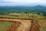 SRI LANKA, Sigiriya Rock Fortress, monolith, palace ruins at summit, SLK2198JPL