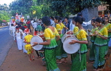 SRI LANKA, rural scene, children in festival parade, SLK158JPL