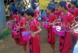 SRI LANKA, rural scene, children in festival parade, SLK1645JPL