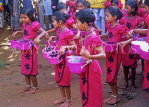 SRI LANKA, rural scene, children in festival parade, SLK2125JPL
