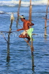 SRI LANKA, south coast, Ahangama area, Stilt Fisherman, SLK4774JPL