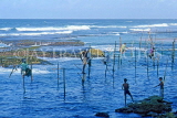 SRI LANKA, south coast, Ahangama area, Stilt Fishermen, SLK1666JPL