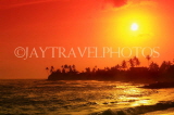 SRI LANKA, south coast, Ahangama area, coast and sunset, SLK4734JPL