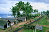 SRI LANKA, south coast, Lunawa, fishing village along coastal railway, SLK2130JPL
