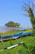 SRI LANKA, south coast, Weligama, fishing boats, and Taprobane Island, SLK4677JPL