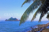 SRI LANKA, south coast, Weligama area, coastal view and and small island, SLK4811JPL