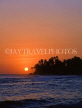 SRI LANKA, south coast, sunset over horizon (coconut trees in silhouette), SLK1587JPL