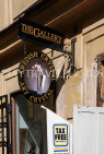 SWEDEN, Stockholm, Old Town (Gamla Stan), shop sign for Swedish Crystal, SWE192JPL