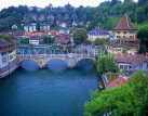 SWITZERLAND, Bern Canton, BERN, Old Town and River Aare, Untertorbrucke (oldest bridge), SW857JPL