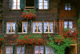 SWITZERLAND, Bern Canton, GSTEIG,typical alpine chalet with flower boxes, SW1472JPL