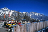 SWITZERLAND, Valais, OVRONNAZ, mountain scene and cafe, SW1562JPL