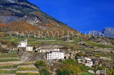 SWITZERLAND, Valais, SAILLON, old town and vineyards, SW1576JPL