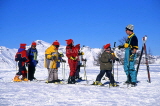 SWITZERLAND, Valais, VERBIER, children learning ti ski, SW1570JPL