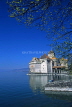 SWITZERLAND, Vaud, MONTREUX, Chateau de Chillon and Lake Geneva, SW1530JPL