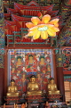 South Korea, SEOUL, Bongeunsa Temple, Daewoongjeon hall, three wooden Buddhas, SK847JPL