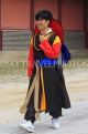 South Korea, SEOUL, Changdeokgung Palace, visitor in colourful Hanbok attire, SK237PL