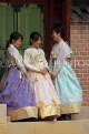South Korea, SEOUL, Changdeokgung Palace, visitors in colourful Hanbok attire, SK216JPL