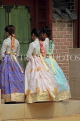 South Korea, SEOUL, Changdeokgung Palace, visitors in colourful Hanbok attire, SK217JPL