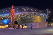 South Korea, SEOUL, Dongdaemun Design Plaza & Shadow of Shadow-The Road sculpture, night view, SK508JPL