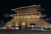 South Korea, SEOUL, Dongdaemun Gate (Heunginjimun), night view, SK545JPL