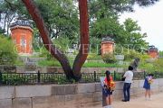 South Korea, SEOUL, Gyeongbokgung Palace, Garden & Chimney of Amisan, SK365JPL