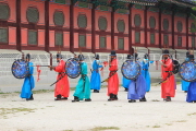 South Korea, SEOUL, Gyeongbokgung Palace, Sumungun (Gatekeeper) Military Training, SK429JPL