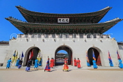 South Korea, SEOUL, Gyeongbokgung Palace, Sumunjang (Royal Guard) Changing Ceremony, SK478JPL