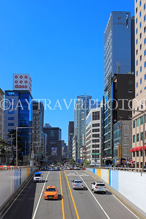 South Korea, SEOUL, Myeongdong, Toegye-ro street scene, SK1265JPL