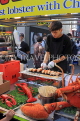 South Korea, SEOUL, Myeongdong, street food, food stalls, lobster with cheese, SK1322JPL