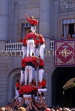 Spain, BARCELONA, Catalonian Festivals, Castellers performing balancing act, SPN808JPL