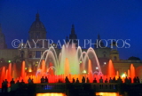 Spain, BARCELONA, Montjuic Fountains, in front of National Palace, SPN805JPL