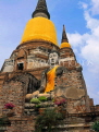 THAILAND, Ayuthaya, Wat Phra Sri Sanphet chedi, and seated Buddha, THA1757JPL