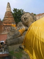 THAILAND, Ayuthaya, giant reclining Buddha statue, world heritage site, THA2050JPL