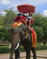THAILAND, Ayuthaya, tourists on elephant ride, THA2053JPL