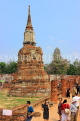 THAILAND, Ayutthaya, Wat Phra Mahathat complex ruine, chedi, tourists, THA2683JPL