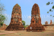 THAILAND, Ayutthaya, Wat Phra Mahathat complex ruins, prangs, THA2639JPL