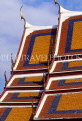 THAILAND, Bangkok, GRAND PALACE, Chofa ('sky tassel') motifs on ridge ends of temple roofs, THA1973JPL