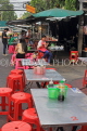 THAILAND, Bangkok, Rambuttri Road, Street Food, tables and chairs, THA3456JPL
