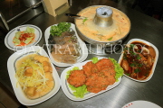 THAILAND, Bangkok, Tom Yum Goong Seafood Soup and dinner dishes, THA3076JPL
