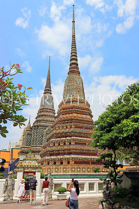 THAILAND, Bangkok, WAT PHO, Phra Maha Chedis, THA2793JPL