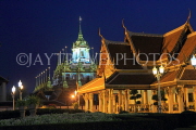 THAILAND, Bangkok, WAT RATCHANATDARAM (Loha Prasat), night view, THA3306JPL