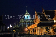 THAILAND, Bangkok, WAT RATCHANATDARAM (Loha Prasat), night view, THA3309JPL