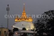 THAILAND, Bangkok, WAT SAKET (Golden Mount Temple), dusk view, THA3297JPL