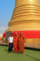 THAILAND, Bangkok, WAT SAKET (Golden Mount Temple), gilded stupa and monks, THA3330JPL