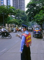 THAILAND, Bangkok, traffic policeman on Silom Road, THA1007JPL